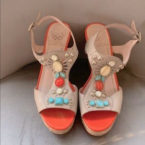 Multi-colored Vince Camuto wedges